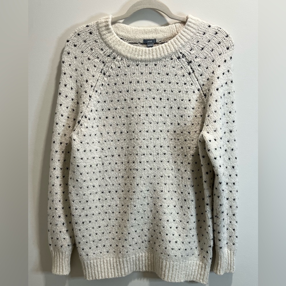 Aerie Cream Knit Polka Dot Sweater – Women’s XS